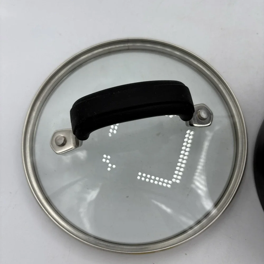 Guy‎ Fieri Saucepan Pot 1.5 Quart 1.4 L w Glass Lid Black Non Stick